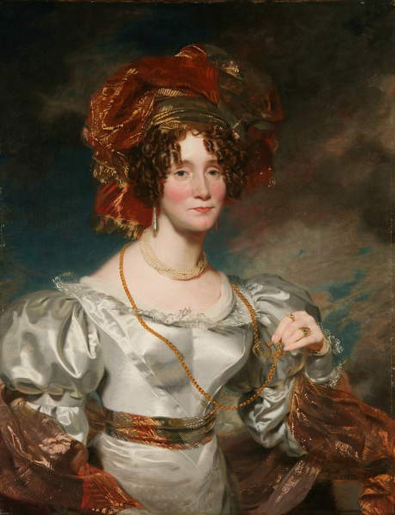 Detail of Regency Lady, 1828 by Henry Wyatt