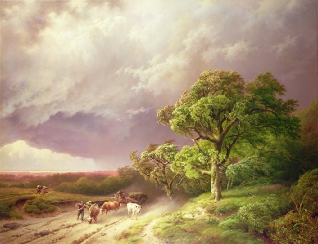Detail of The Coming Storm by Barend Cornelis Koekkoek