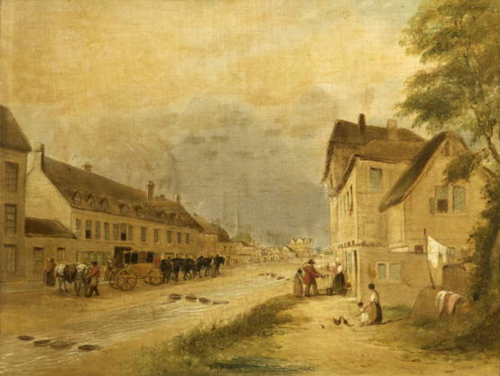 Detail of Cheltenham High Street, 1740 by English School