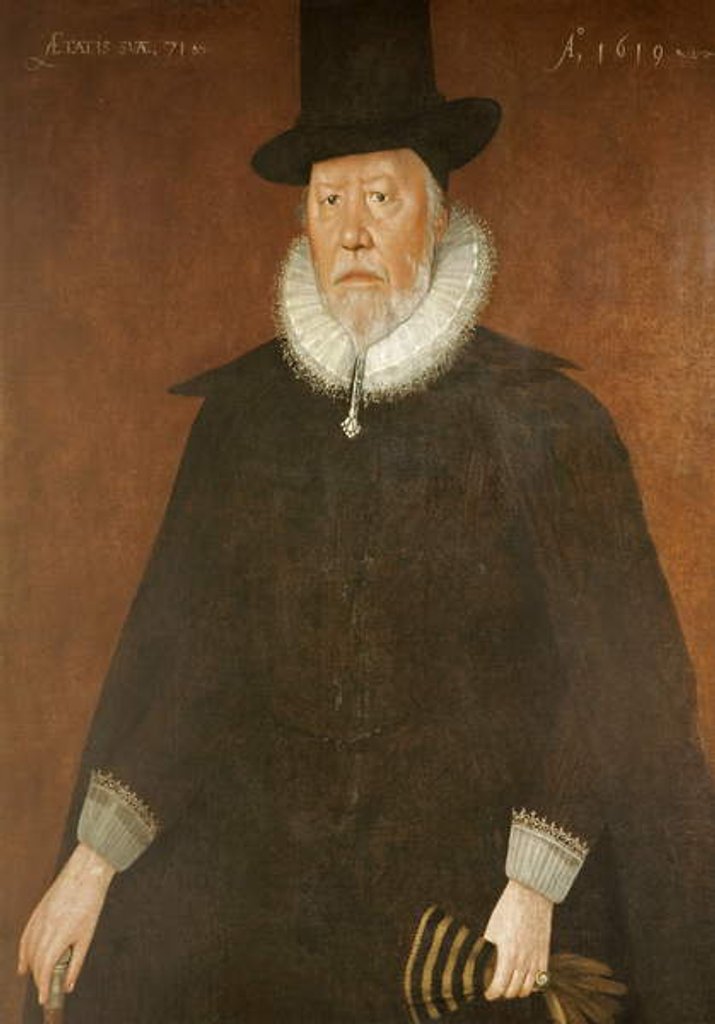 Detail of William Norwood, 1619 by Cornelius Janssen van Ceulen