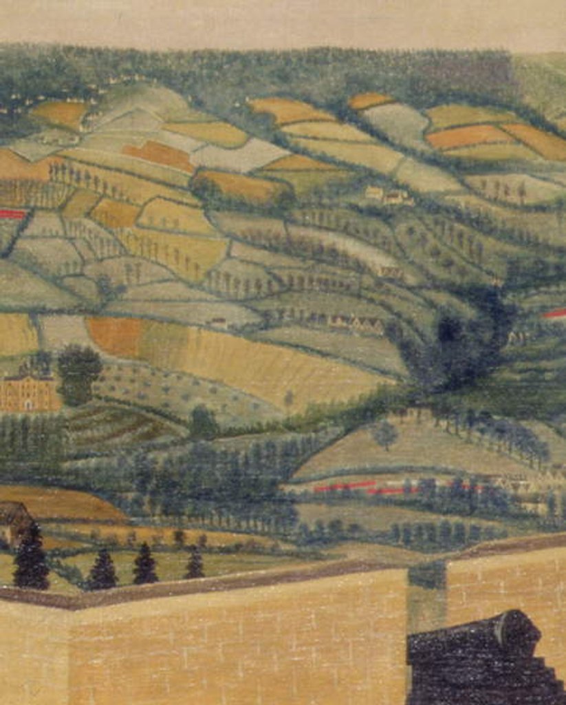 Detail of Extensive Landscape seen from Rodborough Fort, c.1764 by English School