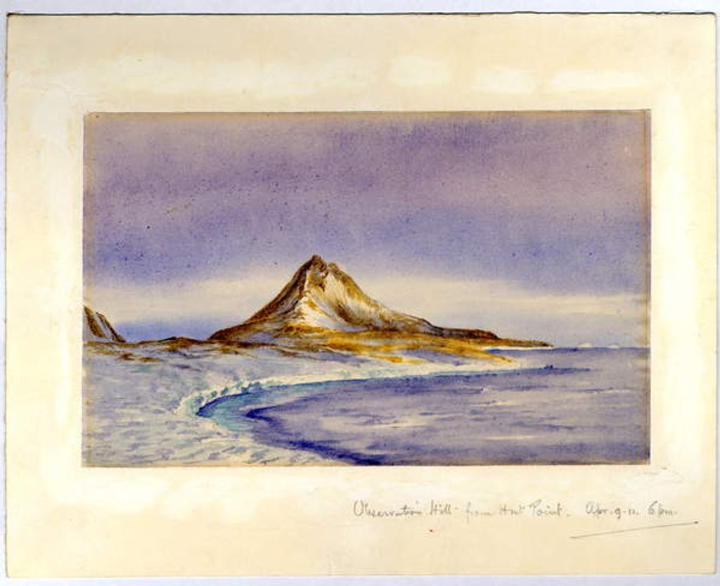 Detail of Observation Hill from Hut Point, 1911 by Edward Adrian Wilson