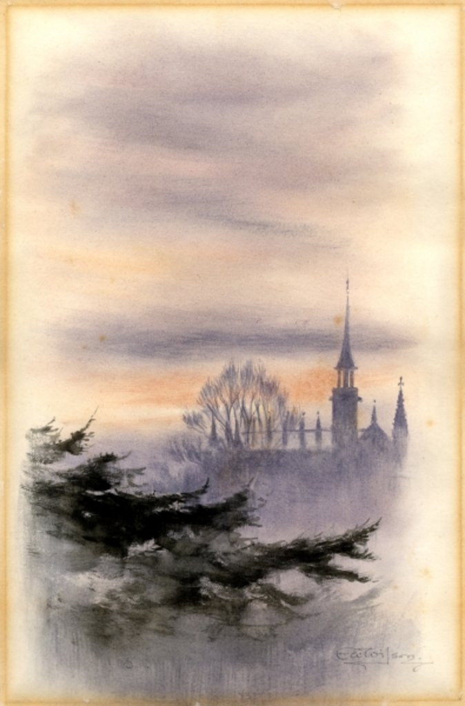 Detail of College from Westal, Cheltenham by Edward Adrian Wilson