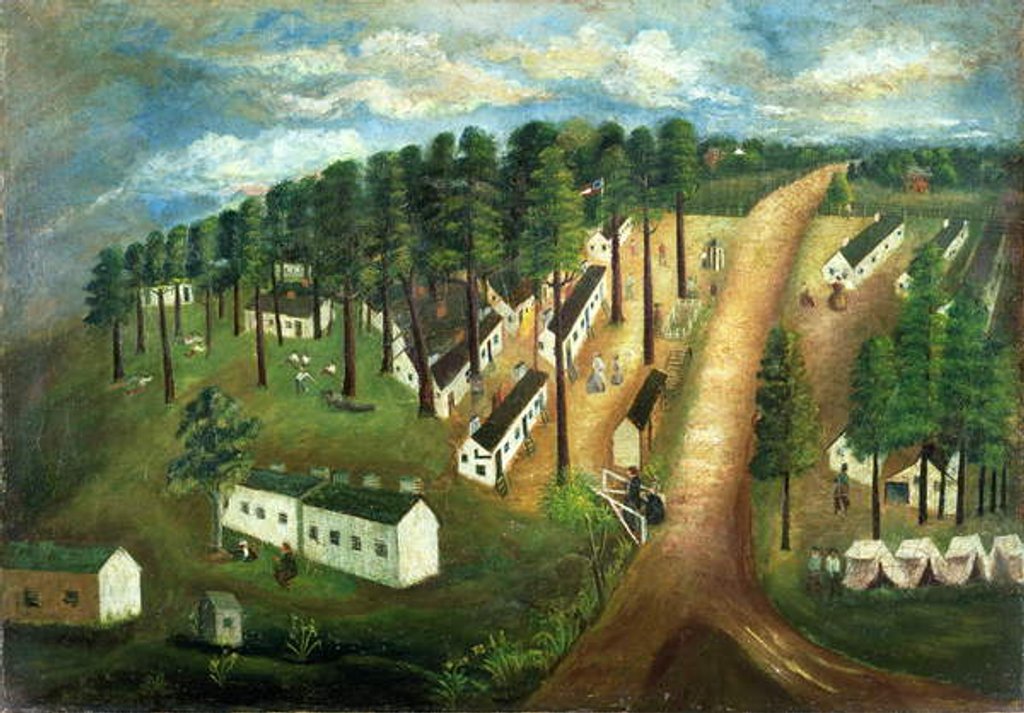 Detail of Howard's Grove Hospital near Richmond, Virginia by American School