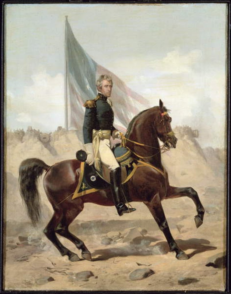 Detail of General Andrew Jackson at the Battle of New Orleans by Alonzo Chappel