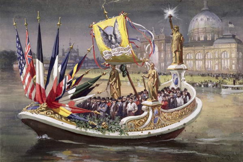 Detail of The 'Universal Brotherhood' Barge at the World's Columbian Exposition, Chicago, 1893 by Thure de Thulstrup