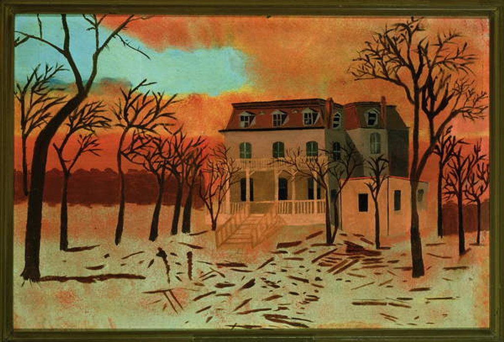 Detail of The Mahlon D. Ogden Home after the Great Chicago Fire of 1871 by American School