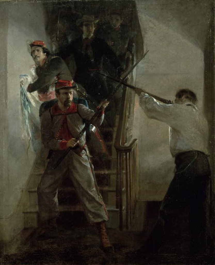 Detail of The Death of E. E. Ellsworth by Alonzo Chappel