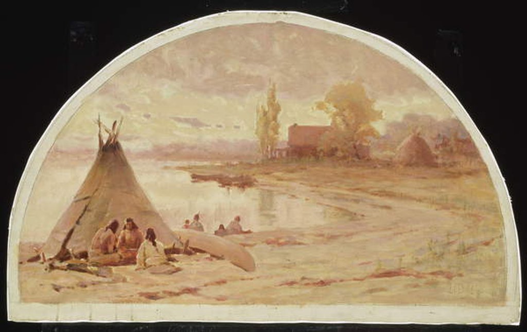 Detail of The Kinzie House, near Fort Dearborn, Chicago, Illinois by Lawrence Carmichael Earle