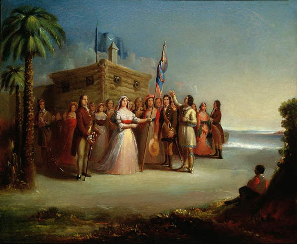 Detail of Presentation of the Colours to Colonel W. Moultrie by American School