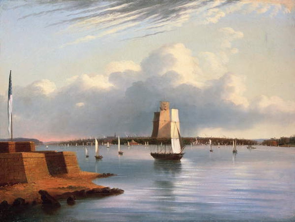 Detail of Baltimore Harbour, 1852 by E. G. Coates