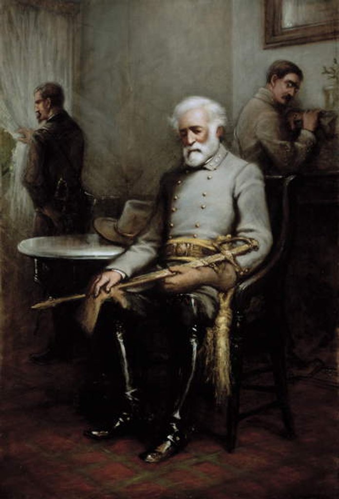 Detail of The Lost Cause, Lee waiting for Grant by Thomas Nast
