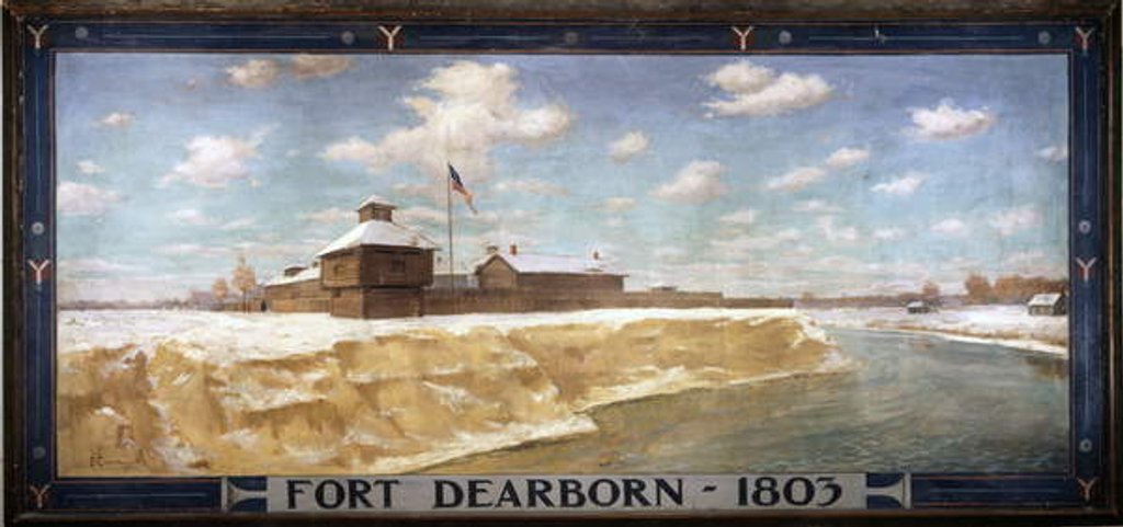 Detail of Fort Dearborn - 1803, 1903 by Edgar Spier Cameron