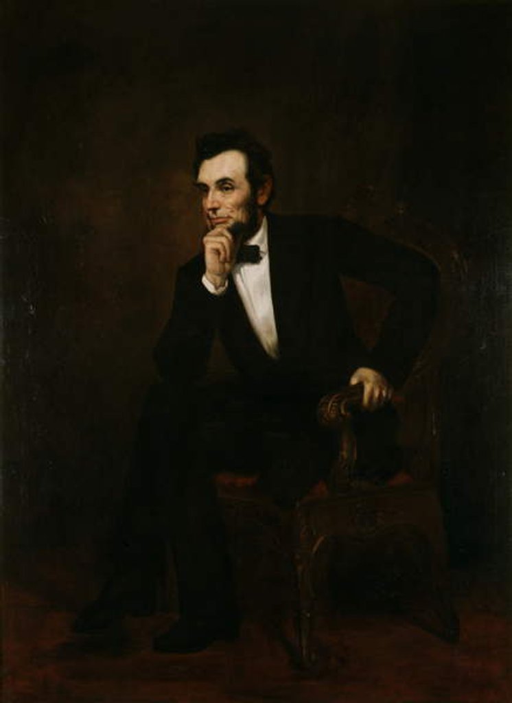 Detail of Portrait of Abraham Lincoln, c.1866-70 by George Peter Alexander Healy