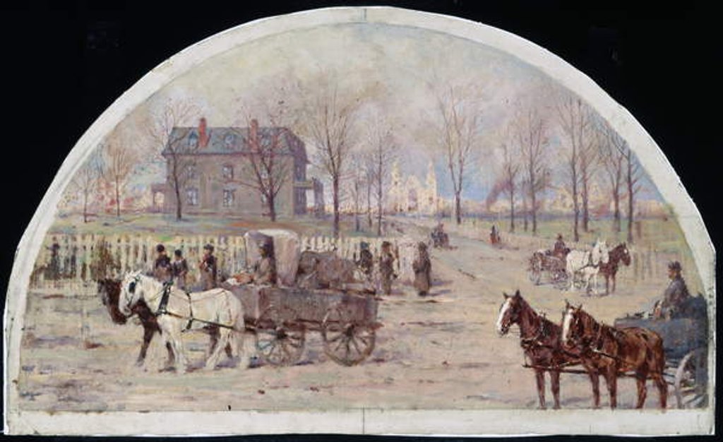 Detail of The Ogden Residence after the Fire of 1871, 1900 by Lawrence Carmichael Earle