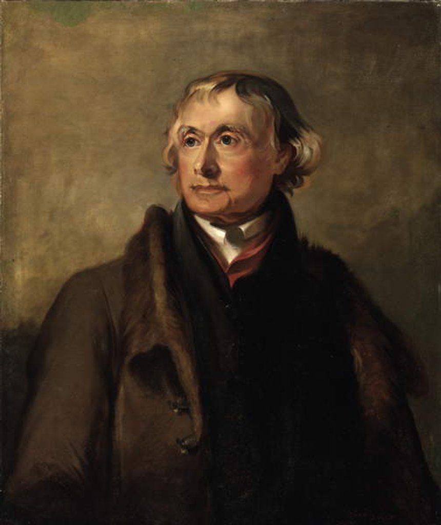 Detail of Portrait of Thomas Jefferson, c.1860 by Thomas Sully