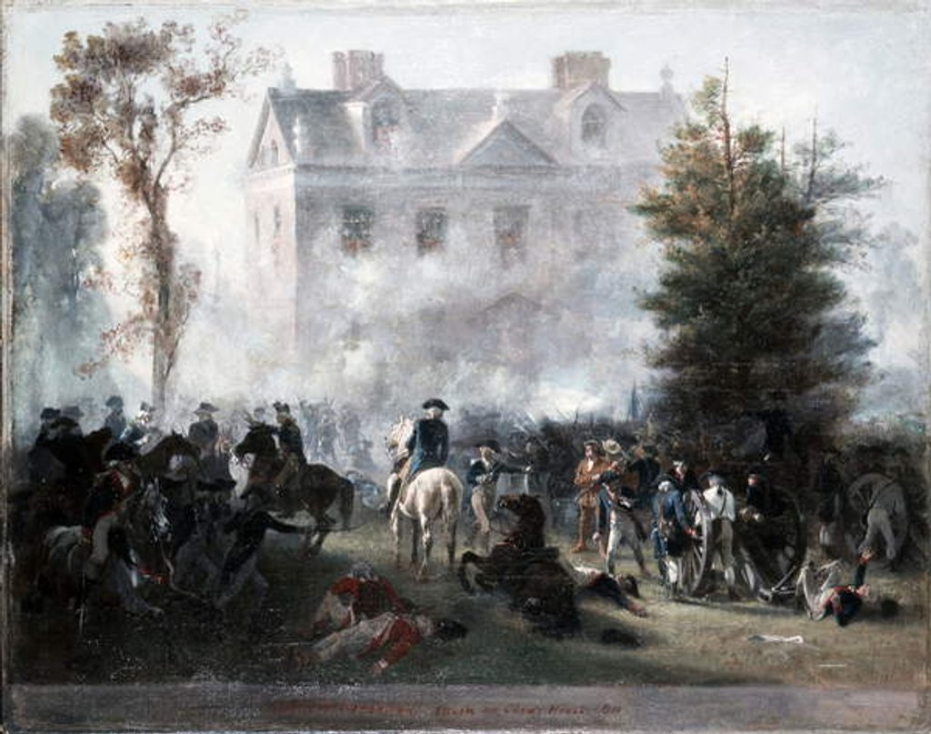 Detail of Battle of Germantown, Attack on Judge Chew's House, 1860 by Alonzo Chappel