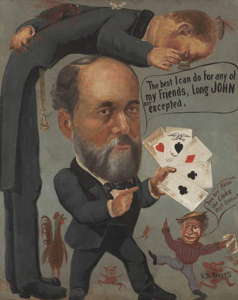Detail of Caricature of Charles Benjamin Farwell, 1885-90 by Richard William Wallis