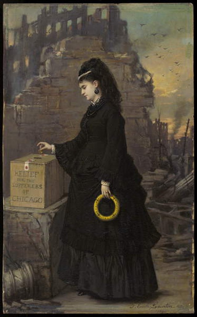 Detail of Relief for the Sufferers of Chicago, 1872 by Jules Emile Saintin