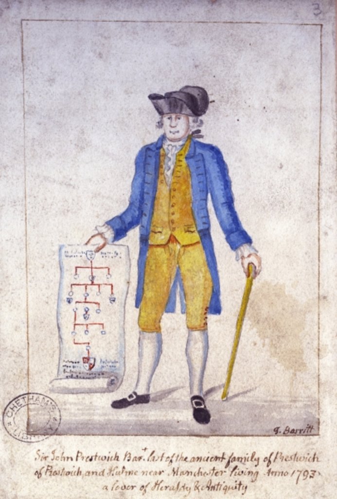 Detail of Sir John Prestwich, c.1793 by Thomas Barritt