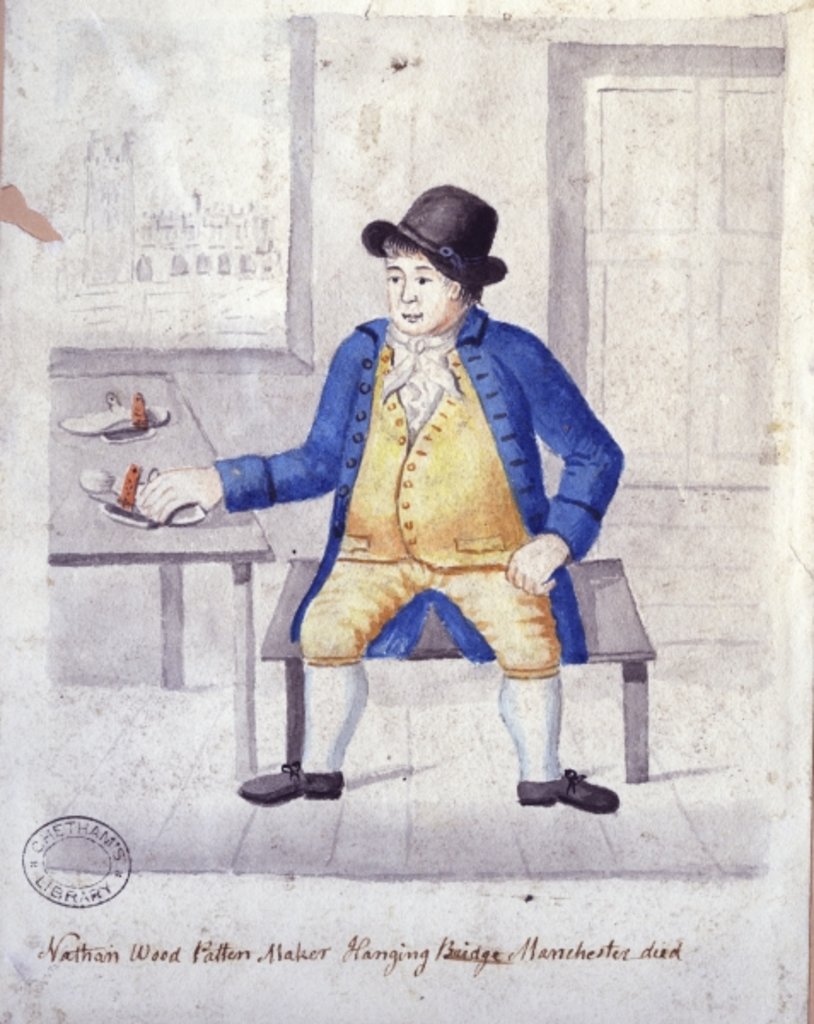 Detail of Nathan Wood, Patten Maker by Thomas Barritt