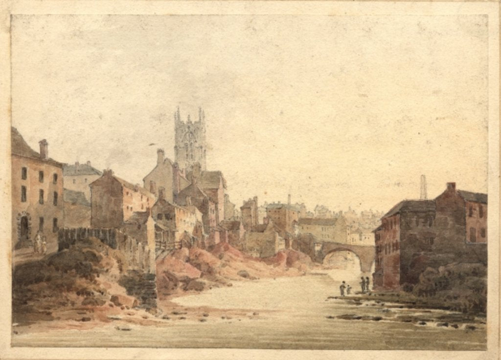 Detail of View of the River Irwell, Manchester, c.1820-30 by English School
