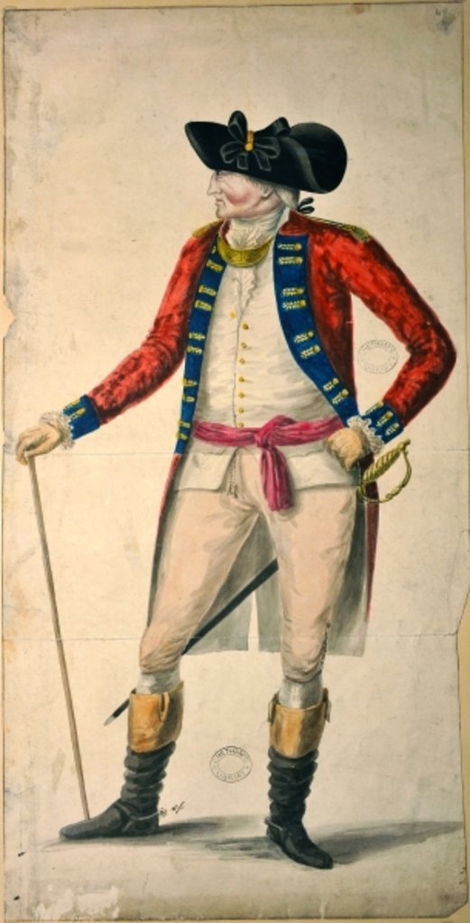 Detail of Portrait of Lieutenant Colonel Chadwick, late 18th century by English School