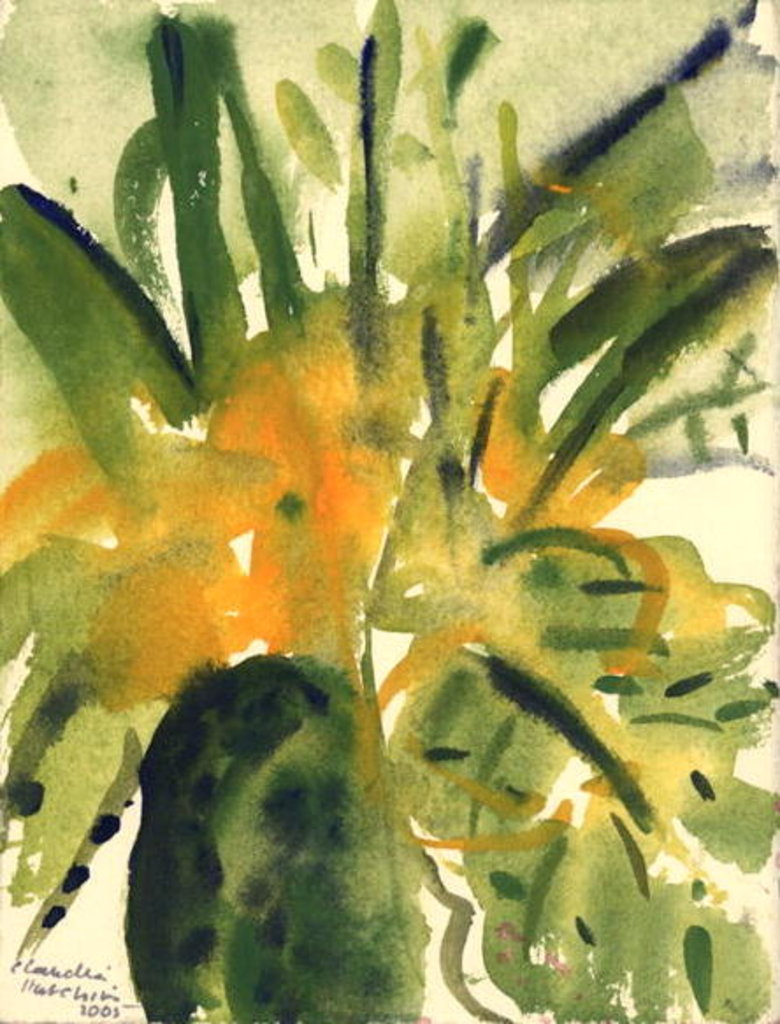 Detail of Primroses, 2005 by Claudia Hutchins-Puechavy