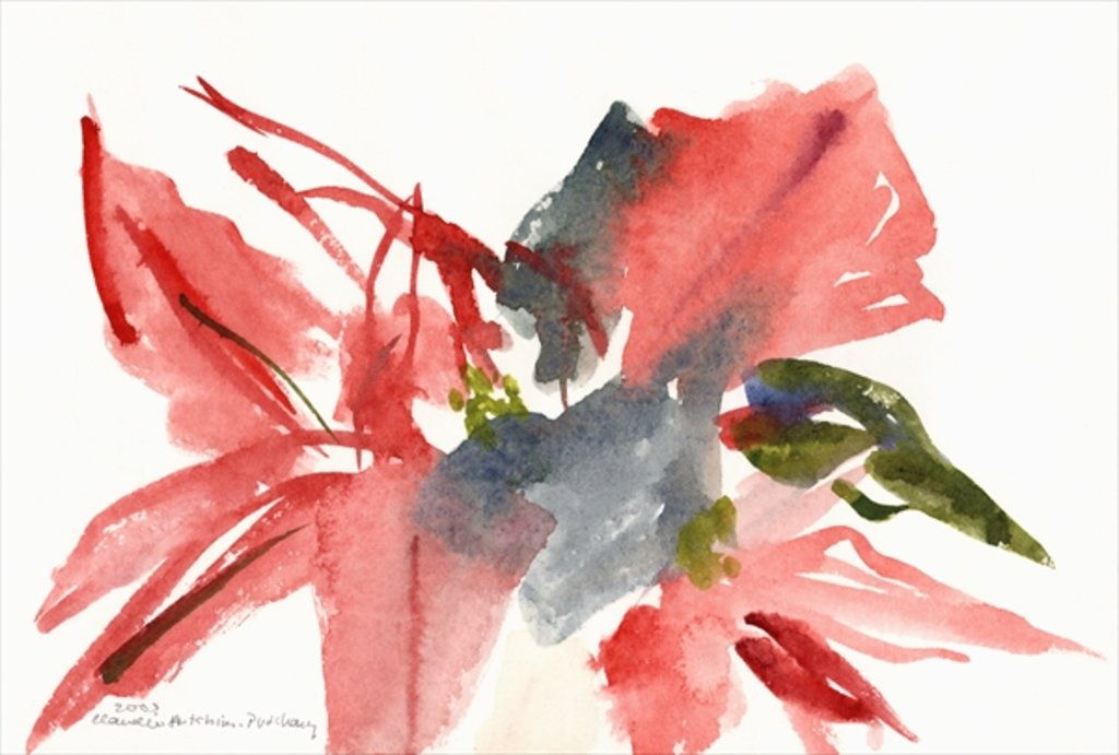 Detail of Poinsettia, 2003 by Claudia Hutchins-Puechavy