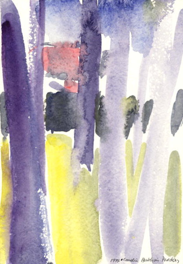 Detail of Trees in a garden, 1997 by Claudia Hutchins-Puechavy