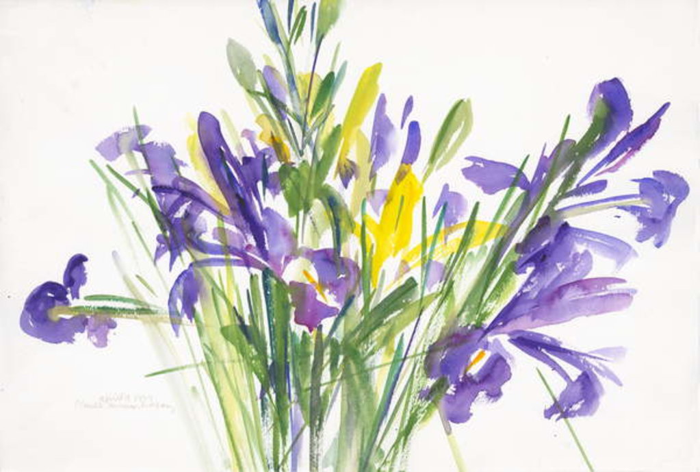 Detail of Irises, 1999 by Claudia Hutchins-Puechavy