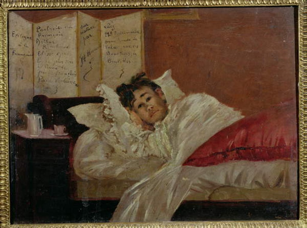 Detail of Arthur Rimbaud in his Bed in Brussels by Jef Rossman