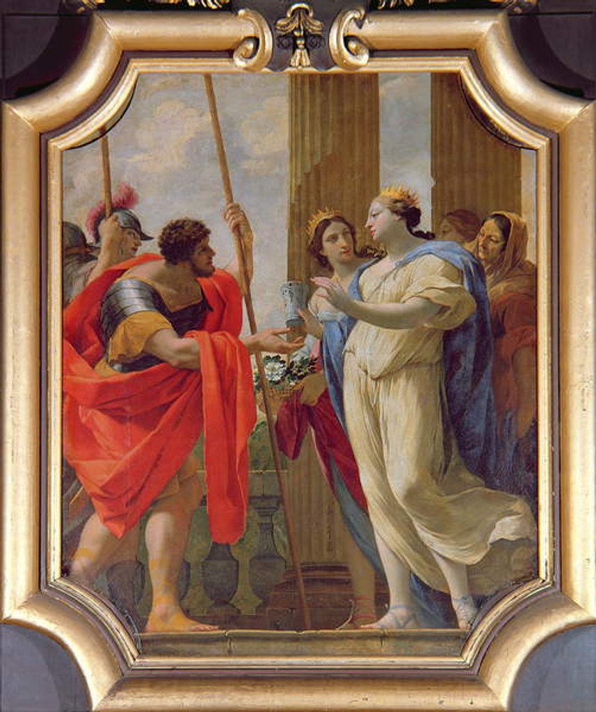 Detail of Polydamne giving Menelaus and Helen the medicines Enula Campana and Moly by Simon Vouet