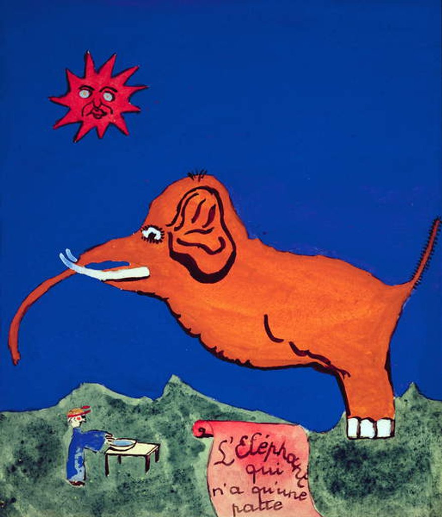 Detail of The Elephant with Only One Leg by Robert Desnos