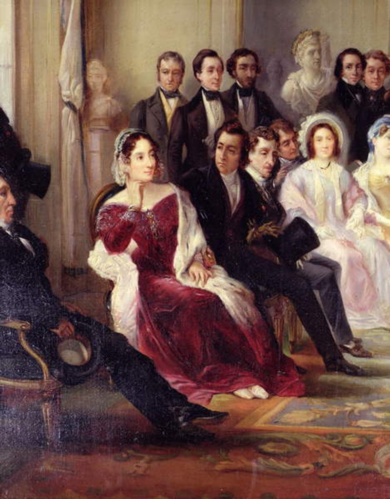 Detail of Francois Andrieux Reading his Tragedy 'Junius Brutus' in the Foyer of the Comedie Francaise, 26th May 1828, 1847 by Francois Joseph Heim