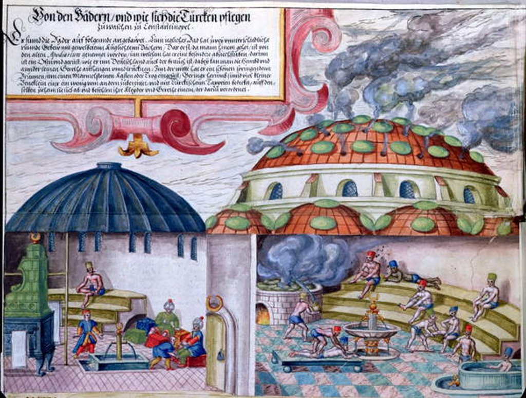Detail of Turkish baths, late 16th century by German School