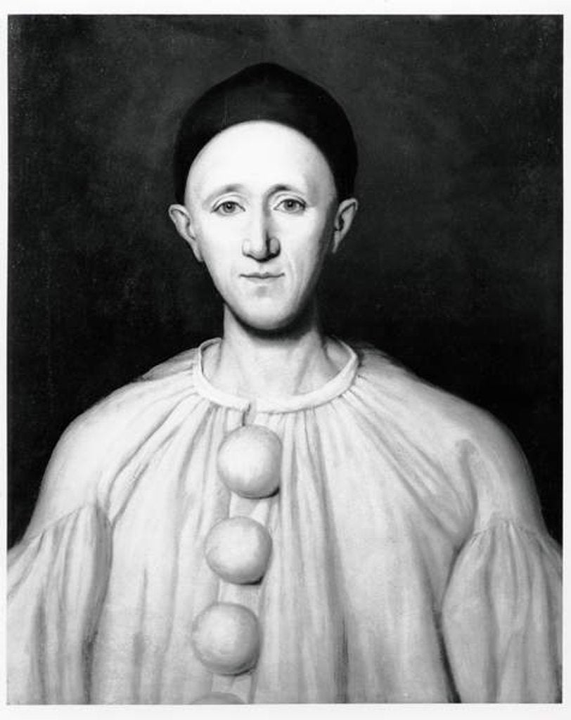 Detail of Portrait of Jean Charles Deburau as Pierrot by French School