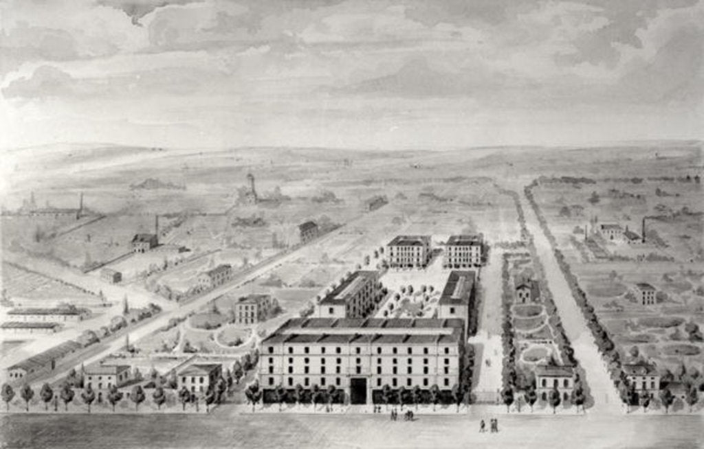 Detail of Project for the 'Napoleon' housing development, 58 rue Rochechouart, Paris, 1849 by French School