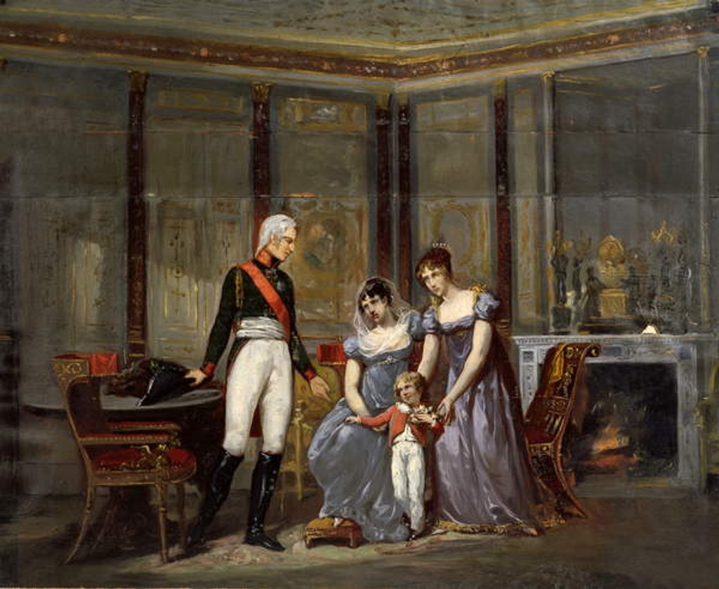 Detail of The Empress Josephine presenting her daughter, Hortense and grandson, Louis-Napoléon to Tsar Alexander at Malmaison in May 1814 by Jean Louis Victor Viger du Vigneau