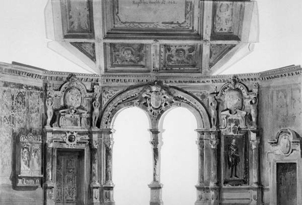 Detail of Set design for 'Ruy Blas' by Victor Hugo, revival atdthe Comedie Francaise in 1879 by A. Devred