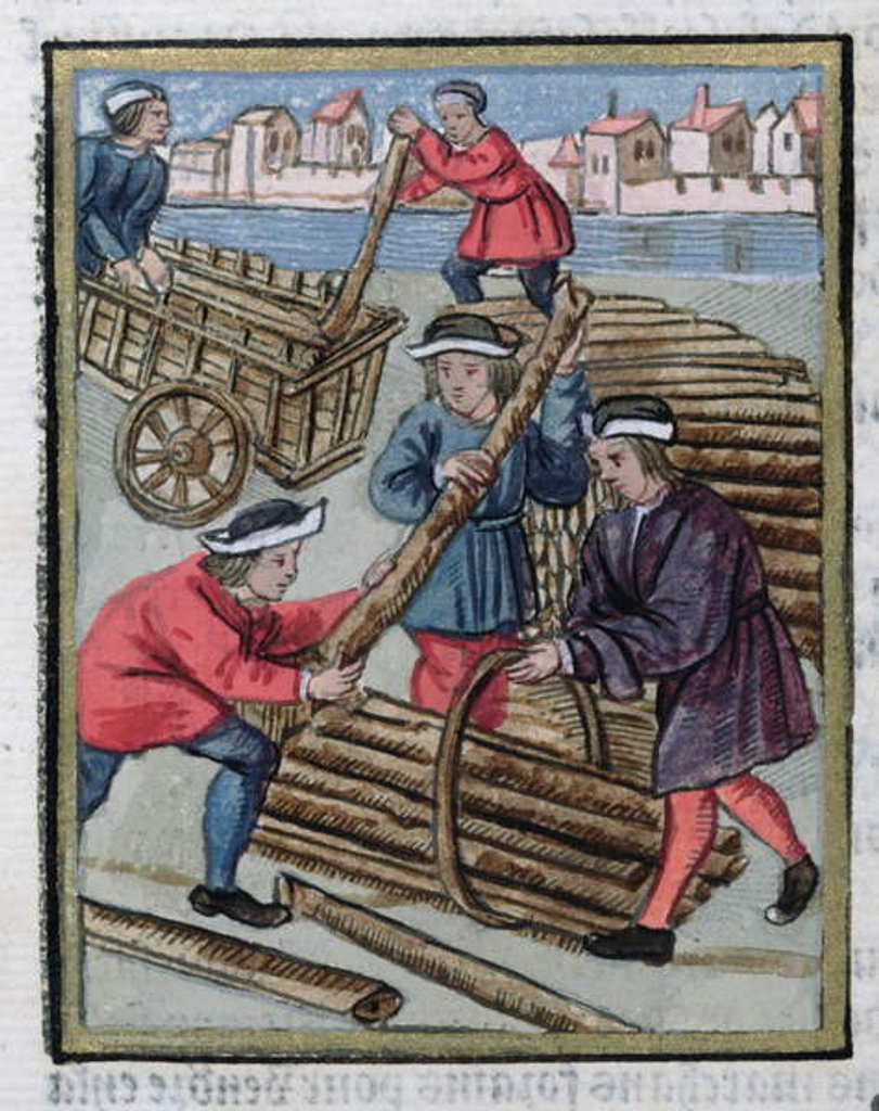 Detail of The 'Mouleur', worker employed to control and measure wood sales by Antoine Verard