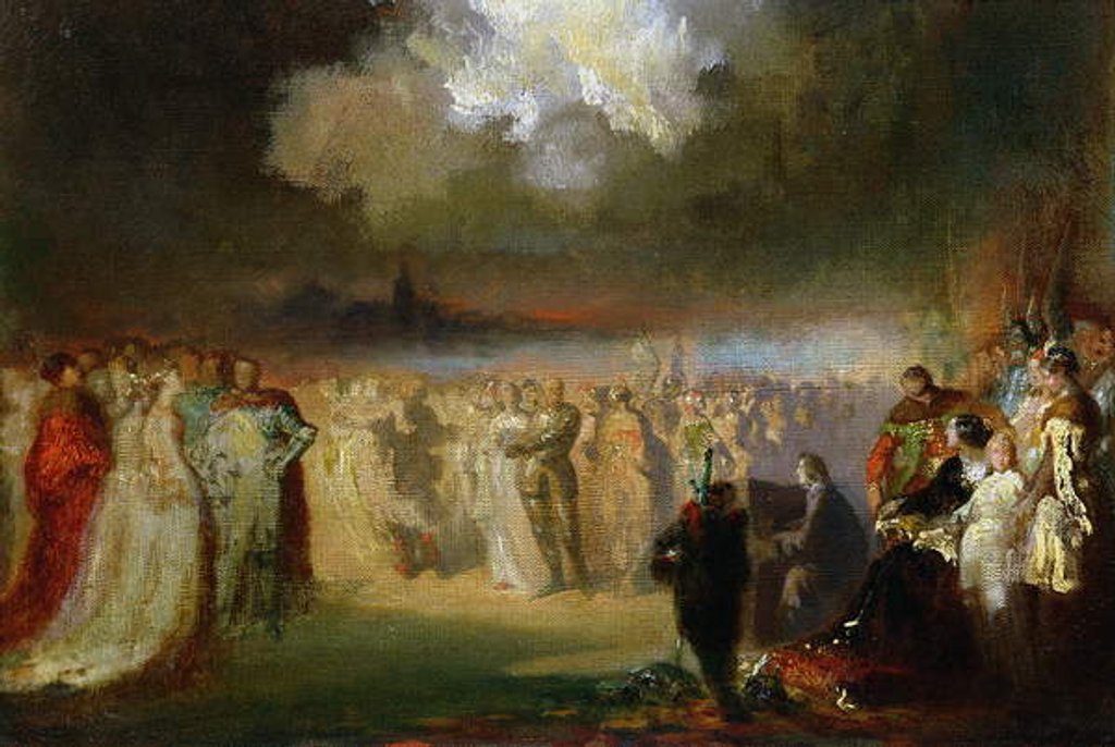 Detail of Frederic Chopin in concert at the Hotel Lambert, Paris, 1840 by Antar Teofil Kwiatowski
