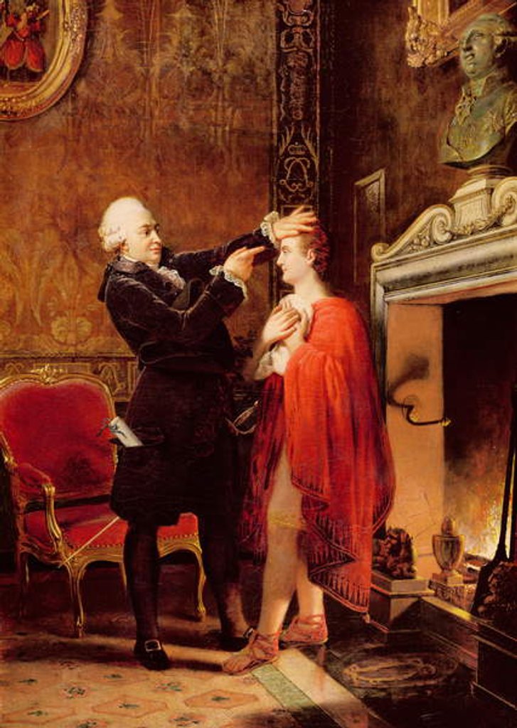 Detail of Jean-Francois Ducis Telling the Future of the Actor, Talma, by Reading the Lines on his Face, 1833 by Louis Ducis