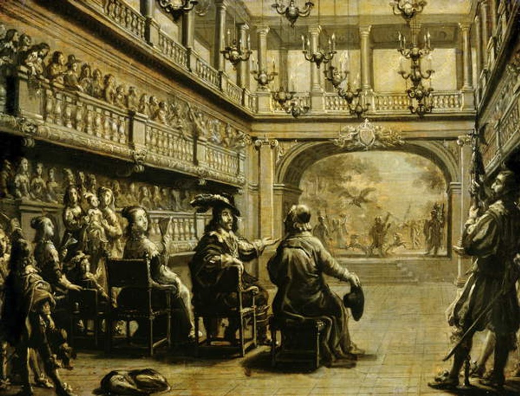 Detail of Louis XIII Anne of Austria and Cardinal Richelieu by Jean de Saint-Igny