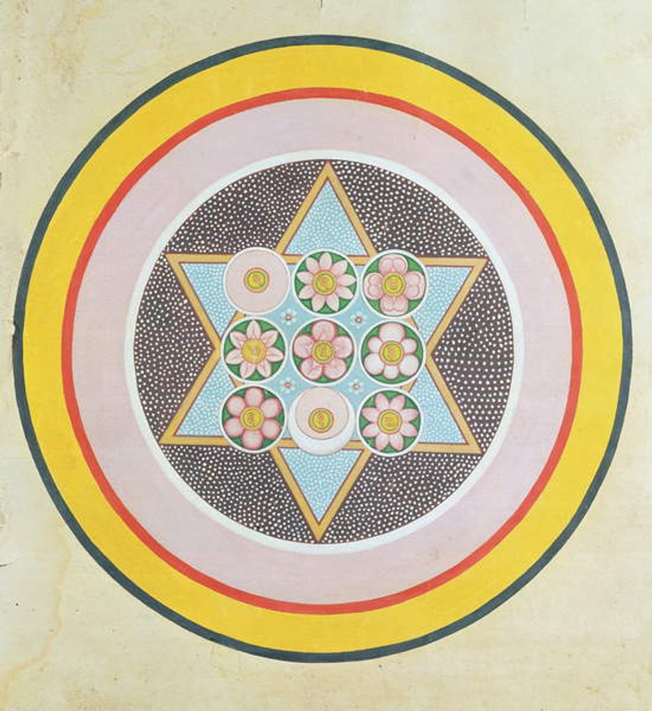 Detail of Tantric star design by Indian School