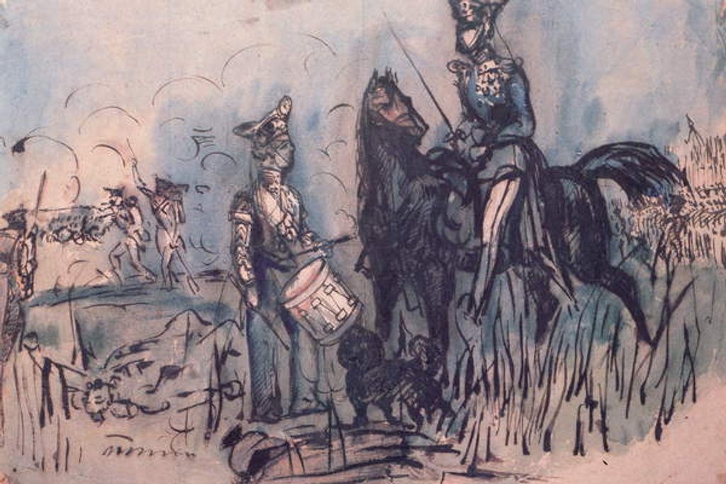 Detail of Russian troops at the Battle of Inkerman, 5th November, 1854 by Constantin Guys