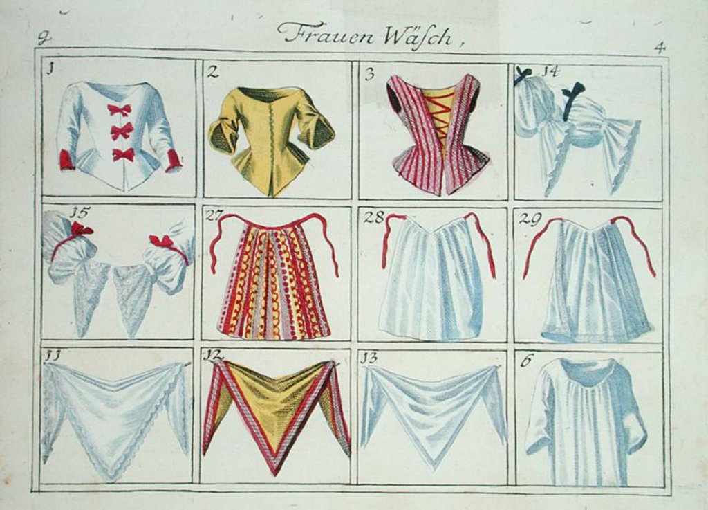 Detail of Corsets and undergarments by German School