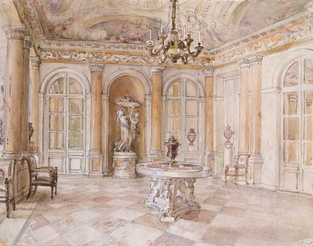 Detail of Interior view of Jacques Doucet's Apartment by Adrien Karbowsky