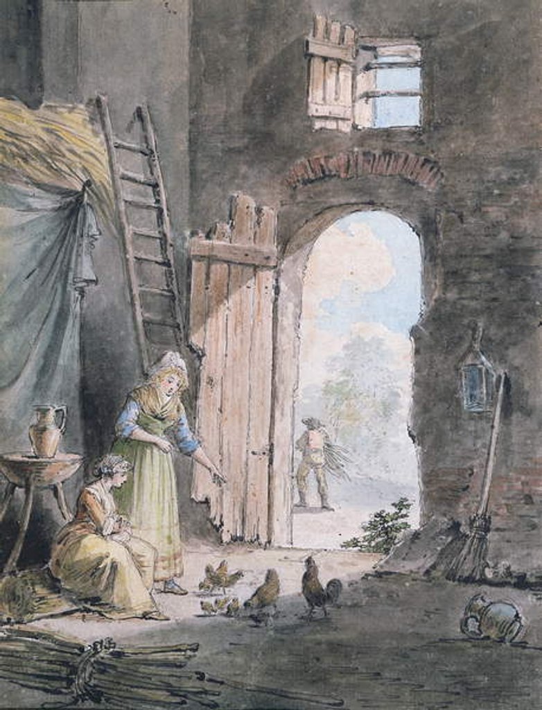 Detail of Rural Family by Hubert Robert