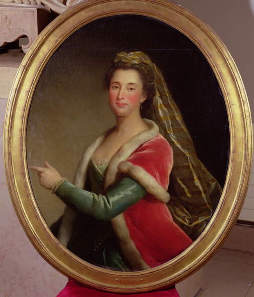 Detail of Portrait of Madame Champmesle by French School